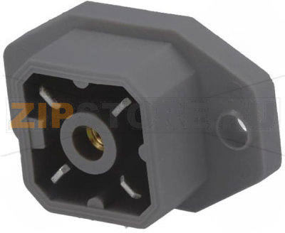 Разъем квадратный, IP65, 4 контакта Hirschmann G 4 A 5 M GREY 