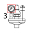 Manometro 0/1 bar, D.60 1/4" vert. Tecnoinox P85FIE9