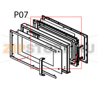 Door frame Hurakan HKN-WP900M Door frame Hurakan HKN-WP900MЗапчасть на деталировке под номером: P07