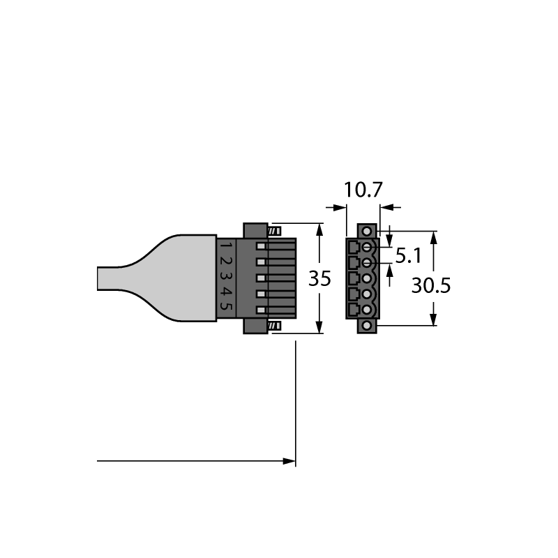 Кабель Turck RSC CBC5 572-0.5M 