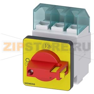 АВАРИЙНЫЙ ГЛАВНЫЙ УПРАВЛЯЮЩИЙ ПЕРЕКЛЮЧАТЕЛЬ 3 ПОЛЮСА IU=25, P/AC-23A AT 400V=9, 5KW, ДЛЯ ФРОНТАЛЬНОГО МОНТАЖА, МОНТАЖ ПОСР. 4 ОТВЕРСТИЙ РЫЧАГ КРАСН\ЖЕЛТ. Siemens 3LD2122-0TK13 