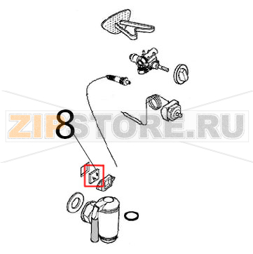 Spy-hole Angelo Po 1A1PI2G Spy-hole Angelo Po 1A1PI2GЗапчасть на деталировке под номером: 8