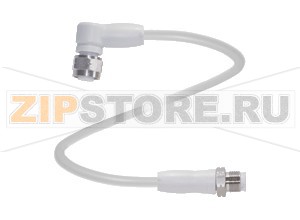 Кабель датчика-исполнительного устройства Connection cable V1-WV4A-2M-PP-W1-V1-GV4A Pepperl+Fuchs Описание оборудованияCordset, M12 to M12, V4A stainless steel, wash-down design, 4-pin, PP cable