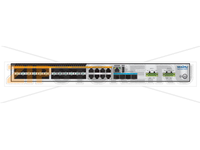Коммутатор 144 Гбит/с, 24*100/1000M SFP, 8*100M/1000M Base-T, 4*10G SFP+ Maipu S4230-36GTXF-DC48 