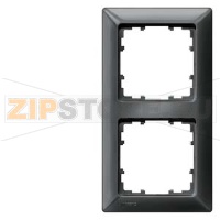 DELTA LINE ЧЕРНЫЙ МЕТАЛЛИК РАМКА 2-МЕСТНАЯ 151X80MM Siemens 5TG2552-6