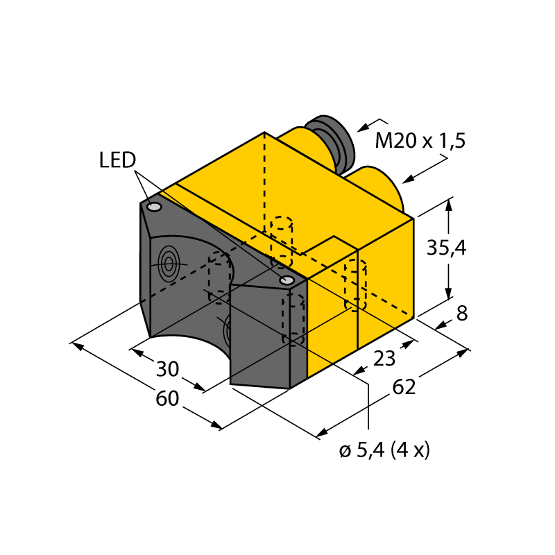 Датчик индуктивный Turck NI4-DSU35TC-2Y1X2/S933 