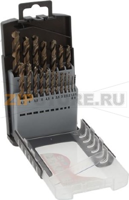 КОМПЛЕКТ ИЗ 19 ЦИЛИНДРИЧЕСКИХ ПЕРОВЫХ СВЁРЛ Ø 1÷10 ММ 